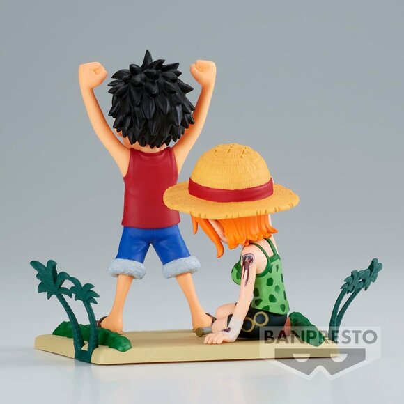 New Banpresto WCF One Piece Log Stories Luffy & Nami Figure Japan 7cm - Picture 2 of 7
